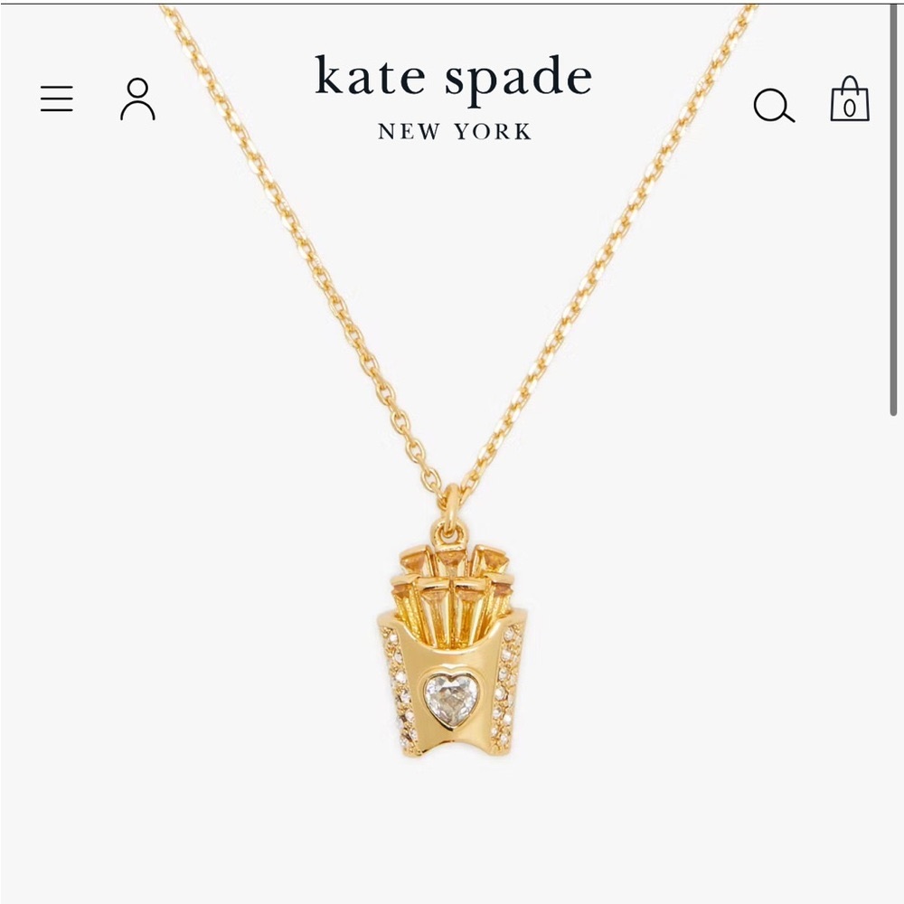 Kate spade French fry necklace. Brand new with a little dust bag and everything